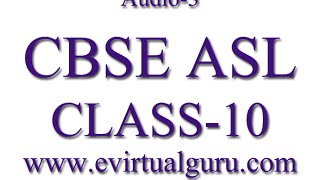 CBSE Assessment of Speaking and Listening Skills ASL Class 10 Code XL03 Audio3 [upl. by Hsirt871]