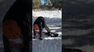 Welikebikes2 tried to snowboard… in ski boots skiing snow snowboarding fail [upl. by Lawan142]