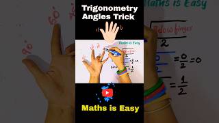 Trigonometry Hand Trick🔥 Palm trick for trigonometry angles Trigonometry angles trick shorts fun [upl. by Anaeg]