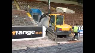 Turf Moor tunnel demolished [upl. by Aiykan988]