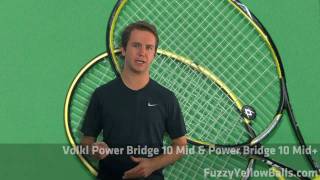 Racket Review  Volkl Power Bridge 10 Mid amp Mid Plus [upl. by Akeylah]