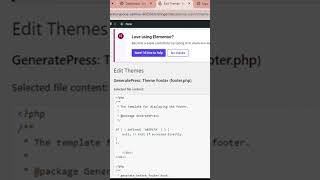 Using the WordPress theme editor in wordpress shorts wordpress [upl. by Zemaj485]