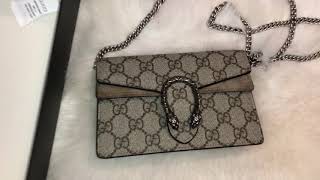 Unboxing Gucci Super mini bag Dionysus [upl. by Lamak257]