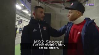 Anthony Lopes sexcuse auprès de Kylian Mbappé à la fin du match LyonPsg [upl. by Ahsayn314]