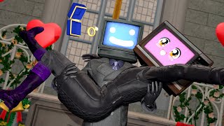 NEW TV WOMAN amp TV MAN VENOM COLLAB  TV Man Saves TV Woman in Garrys Mod [upl. by Ahsinrats]