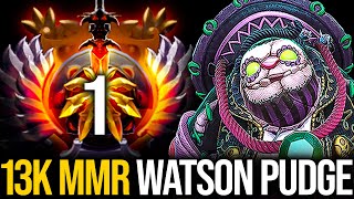 🔥 RANK 1 EUROPE — 13000 MMR WATSON PUDGE CARRY  Pudge Official [upl. by Fesoy]