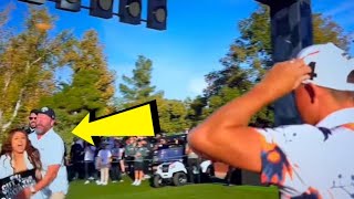 Video 🔴 Comedian Bert Kreischer tackles protestor during Golf event  Netflix Cup protester [upl. by Htiffirg]