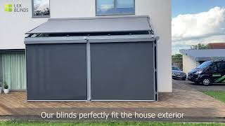 Lex Blinds  How to protect large windows with outdoor blinds [upl. by Elfstan]