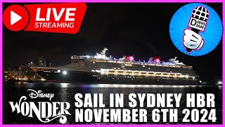 Disney Wonder Live Stream Sail in Sydney Harbour November 6th 2024 [upl. by Arfihs]