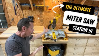 The Ultimate Miter Saw Station with a Fenceless Stop Block System and Storage The Finishing Touches [upl. by Yngad]