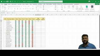 ExcelConditional Formatting in use of making an attendance database [upl. by Javed]