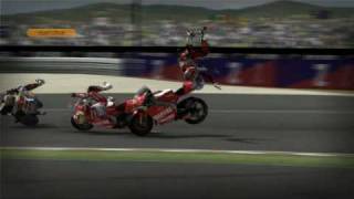 MotoGP 08  Crashes [upl. by Pomcroy]