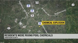 Mixing of pool chemicals causes violent explosion in Anderson Co [upl. by Nimaj]