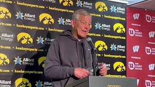 Hawkeyes football coach Kirk Ferentz thankful for punter Tory Taylor after Iowas win over Wisconsin [upl. by Enyt290]