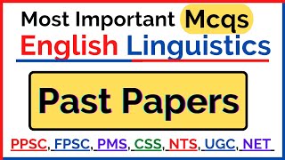 English Linguistics McqsPpsc Fpsc Nts Ugc Net Pms css [upl. by Jessalyn]