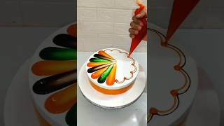 1kg Orange Cake Design  Mix Colour Cake Decorating shortsfeed shortvideo shorts trending food [upl. by Antonietta899]