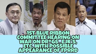 BLUE RIBBON COMMITTEE 1ST HEARING ON WAR ON DRGS EJK ETC WITH FPRRD AND FORMER SEN DELIMA [upl. by Htebyram]