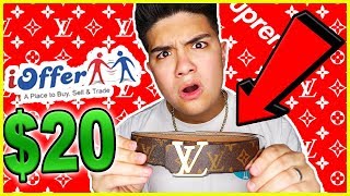 I BOUGHT A 20 LOUIS VUITTON BELT FROM IOFFER AND MY FRIENDS THOUGHT IT WAS REAL [upl. by Callahan726]