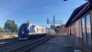 Incoming Amtrak Capital Corridor 727 arriving at Martinez on track 2 [upl. by Enimsaj]