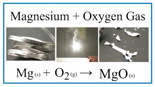 Reaction of Magnesium with Oxygen Gas Burning Magnesium in Air [upl. by Golda]