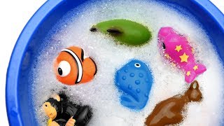 Learn Sea Animal and Wild Zoo Animals Names  Baby Toys For Kids [upl. by Jakie674]