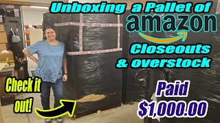 Unboxing a Pallet that I bought for 100000 It is Brand new Amazon Closeouts and Overstock [upl. by Nowd]