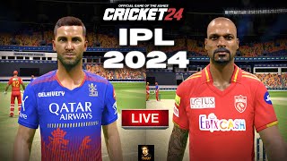 IPL 2024 RCB vs PBKS T20 Match  Cricket 24 Live  RtxVivek [upl. by Edmanda]