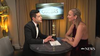 Backstage interview with Oscar winner Rami Malek [upl. by Rorry]