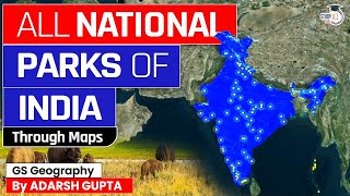 All National Parks of India through Maps  106 National Parks  StudyIQ IAS [upl. by Annie]