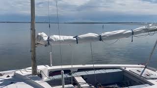 Easy On Boom Mainsail Furl Method [upl. by Mckeon]