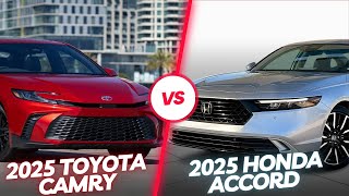 2025 Honda Accord vs Toyota Camry Comparison of Design Performance Features Pricing [upl. by Ahtiekal17]