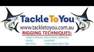 MULLOWAY jewfish TWIN HOOK SLAB RIG [upl. by Nowtna]