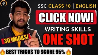 SSC Class 10 English WRITING SKILLS one SHOT with TRICKS  Confirm 30 MARKS in 1 Hour  MUST WATCH [upl. by Einohpets]