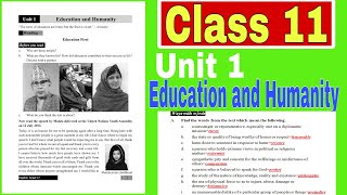 Class 11 l Unit 1 Education and Humanity l All Exercise Question Answers Full Solution l E Nepal l [upl. by Pliner]