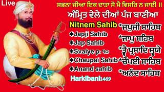 ਅਮ੍ਰਿਤ ਵੇਲਾ ਸਾਚੁ ਨਾਉNitnem sahib full path Panj Bania Nitnem morning nitnem daily sikh prayer [upl. by Capello]