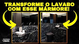 Como criar LAVABO luxuoso com MÁRMORE [upl. by Evatsug]