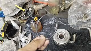 EP1 Custom bike  Honda CBR 600r F4i motor rebuild  Oil pump assembly oil cooler assembly [upl. by Harrison]