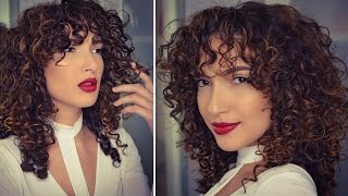 AVOIR DE JOLIES BOUCLES AVEC  DE VOLUME CHEVEUX COURTSMI LONGS  CURLY HAIR ROUTINE [upl. by Layor295]