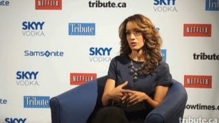 Jennifer Beals  Interview Cinemanovels TIFF13 September 2013 [upl. by Kjersti]