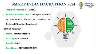 SIH 1633  Intelligent Platform to Interconnect Alumni and Students  Govt of Rajasthan HACKETHON [upl. by Soalokin535]