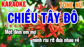 Karaoke Chiều Tây Đô Tone Nữ Nhạc Sống Rumba Chuẩn Nhất  Thanh Hải Organ [upl. by Laekim386]