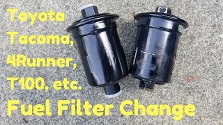 34L DOHC V6 Fuel Filter Change  Toyota Tacoma 4Runner T100 [upl. by Barnaby]