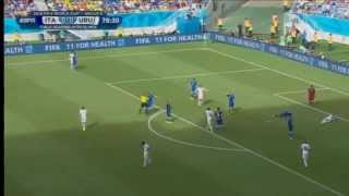 Suarez bites Chiellini in World Cup [upl. by Ynehpets869]