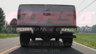 Listen to the Loud CORSA Performance 20112014 Ford F150 EcoBoost Exhaust System PN 14392 [upl. by Yetsirhc]