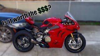 Is the Ducati Panigale V4S ACTUALLY worth 32000  One Year Review [upl. by Airec]