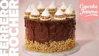 Ferrero Rocher Layer Cake Recipe amp Decoration Tutorial  Cupcake Jemma [upl. by Frissell]