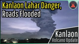 Kanlaon Volcano Eruption Update Lahars Cover Roads Danger of More Mudflows Today [upl. by Bullough]