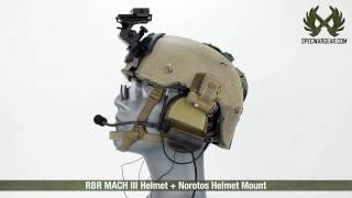 RBR MACH III Helmet  Norotos Helmet Mount  SPECWARGEARcom [upl. by Agem]