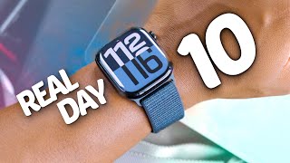 Apple Watch Series 10  REAL Day in the Life [upl. by Annaigroeg726]