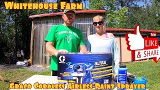 Graco Ultra Cordless Paint Sprayer quotFinally Getting Our Deck Donequot👍 [upl. by Arries420]